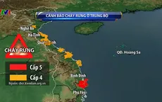 Cảnh báo cháy rừng do đợt nắng nóng kéo dài ở Trung Bộ