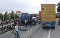 Hải Dương: Xe tải đổ vào đám đông vây quanh một vụ tai nạn, 6 người tử vong