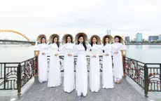 Thí sinh Miss World Việt Nam diện áo dài, nón lá "check-in" khắp Đà Nẵng