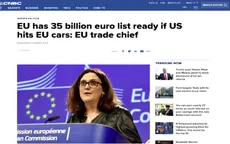 EU có thể trả đũa 35 tỷ Euro với thuế ô tô của Mỹ