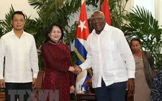 Phó Chủ tịch nước Đặng Thị Ngọc Thịnh hội đàm với Phó Chủ tịch thứ nhất Hội đồng Nhà nước và Hội đồng Bộ trưởng Cuba