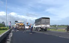 Chậm tiến độ sửa chữa cầu Vàm Cống