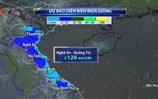 Khu vực Bắc miền Trung tiếp tục mưa diện rộng