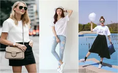 Cách phối áo phông trắng không bao giờ lỗi mốt