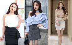Các kiểu phối áo một vai cực quyến rũ