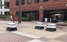 Robot giao hàng trong trường đại học tại Mỹ