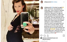 Milla Jovovich mang thai lần 3 ở tuổi 43
