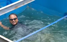 Kiểm nghiệm nước sông Tô Lịch, chuyên gia Nhật Bản tắm tại khu vực đã được làm sạch