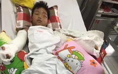 Bé trai bị chú chém đứt lìa tay ở Bắc Giang đang cần sự giúp đỡ từ cộng đồng