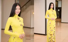 Hoa hậu Phương Khánh diện áo dài nền nã thăm tỉnh Fukuoka trong vai trò đại sứ Nhật ngữ