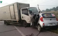 Xe tải tông taxi, 2 người tử vong tại chỗ