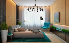 Nội thất căn hộ truyền cảm hứng với trần bê tông và sàn gỗ