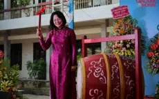 Phó Chủ tịch nước Đặng Thị Ngọc Thịnh dự khai giảng năm học mới tại Nam Định