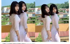 Chị em song sinh Yên Bái được truyền thông Trung Quốc hết lời khen ngợi
