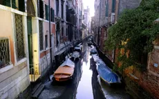 Sau ngập lụt, các kênh đào Venice lại cạn nước