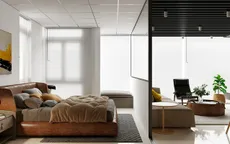 Nhà 2 phòng ngủ rộng rãi nhờ chọn giải pháp cửa trượt