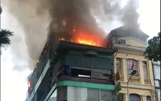 Cháy lớn tại nhà hàng hải sản trên phố Giang Văn Minh, Hà Nội