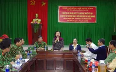 Nguyên Phó Chủ tịch nước Trương Mỹ Hoa thăm, động viên lực lượng cứu hộ tại Thủy điện Rào Trăng 3