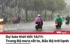 Tin nóng đầu ngày 14/11: Trung bộ mưa rất to, Bắc Bộ trở lạnh