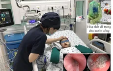 Bé 3 tuổi nhập viện vì uống nhầm hóa chất