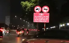 Bất hợp lý biển cấm phương tiện trên đường Lê Quang Đạo (Hà Nội)