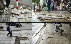 Đường dẫn hướng trên vỉa hè cho người khuyết tật đi thẳng vào… cột điện chiếu sáng, tủ điện