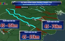 Cảnh báo cao điểm xâm nhập mặn ở ĐBSCL từ 23 - 25/2
