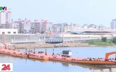 Quảng Ninh thông quan hàng hóa qua cầu phao tạm