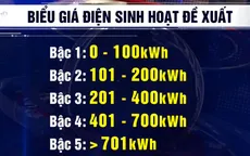 Đề xuất biểu giá điện sinh hoạt chỉ còn 5 bậc thang: Phù hợp với bậc thang thu nhập hộ gia đình