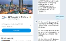 Sở Thông tin và Truyền thông TP.HCM mở tài khoản Zalo cập nhật thông tin về COVID-19