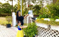 Khu vườn xanh "mướt mắt" trong biệt thự 200m2 của Trịnh Kim Chi