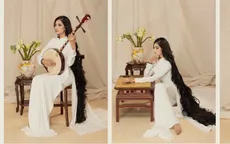 Á hậu Trương Thị May khoe bộ ảnh "công-dung-ngôn-hạnh" dịp 8/3