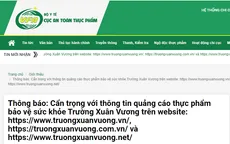 Cẩn trọng thông tin quảng cáo sản phẩm bảo vệ sức khỏe Trường Xuân Vương và Tengsu trên một số website