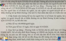 Hỗ trợ người bán vé số khó khăn ở Bình Dương