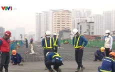 Gấp rút thi công dự án cầu cạn Mai Dịch - Nam Thăng Long