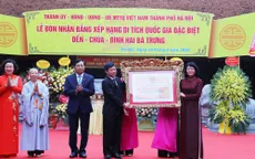 Hà Nội đón nhận Bằng xếp hạng Di tích Quốc gia đặc biệt đền, chùa, đình Hai Bà Trưng