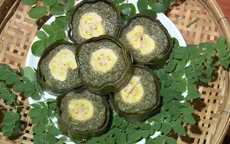 Vị lạ bánh tét chùm ngây