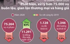 6 tháng năm 2020, xử lý hơn 75.000 vụ buôn lậu, gian lận thương mại và hàng giả