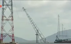 Kiên Giang: Khắc phục trụ điện bị ngã trên biển trong 42 ngày