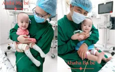 Trúc Nhi - Diệu Nhi cười tươi, nô đùa trong vòng tay ba mẹ