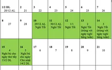 Đề xuất 2 phương án nghỉ Tết Nguyên đán Tân Sửu 2021
