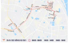 [INFOGRAPHIC] Hà Nội cấm đường và hướng đi mới trong thời gian Đại hội XIII