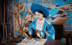"Cô nàng thời tiết" Đồng Thu ngọt ngào với trang phục truyền thống