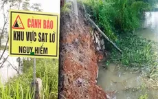 Sạt lở nghiêm trọng tại tuyến đê sông Bùi, sông Đáy