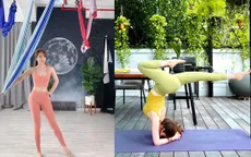 Quỳnh Nga khoe thân hình hoàn hảo khi tập yoga