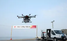 Máy bay không người lái vận chuyển thực phẩm tại Hàn Quốc