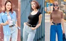 Ngắm Hồng Diễm diện quần bò cực tôn dáng