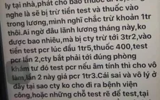 Làm rõ vụ công nhân bị trừ lương đến 4,5 triệu đồng tiền xét nghiệm COVID-19