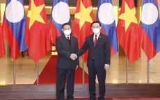 Chủ tịch Quốc hội Vương Đình Huệ đón và hội đàm với Chủ tịch Quốc hội Lào Saysomphone Phomvihane