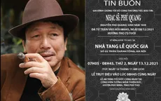 Tang lễ nhạc sĩ Phú Quang được tổ chức vào ngày 13/12